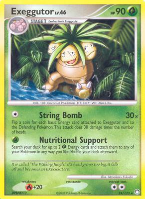 Exeggutor card from Mysterious Treasures
