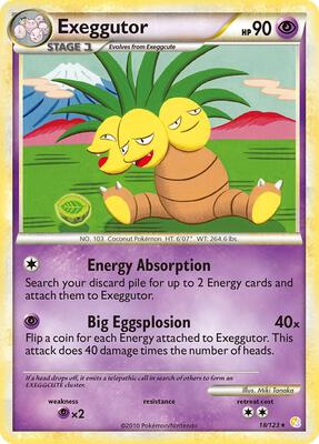 Exeggutor card from HeartGold SoulSilver