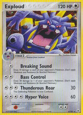 Exploud card from EX Hidden Legends