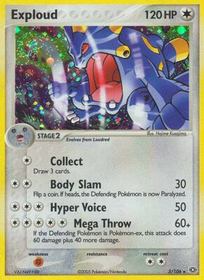 Exploud card from EX Emerald