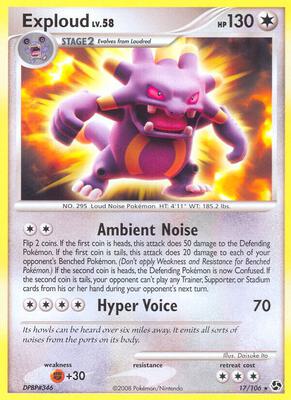 Exploud card from Great Encounters