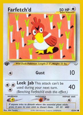 Farfetch'd card from Neo Revelation