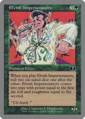 Elvish Impersonators card from Unglued