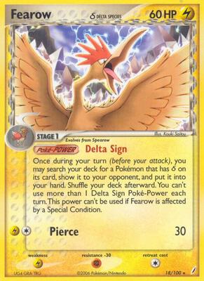 Fearow (Delta Species) card from EX Crystal Guardians