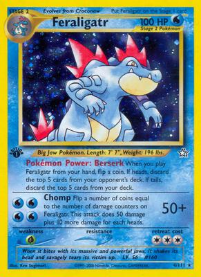 Feraligatr (4) card from Neo Genesis