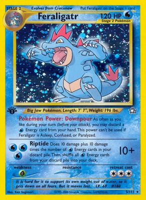 Feraligatr (5) card from Neo Genesis