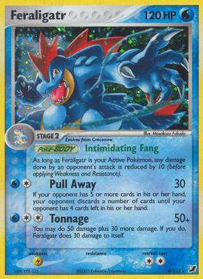 Feraligatr card from EX Unseen Forces