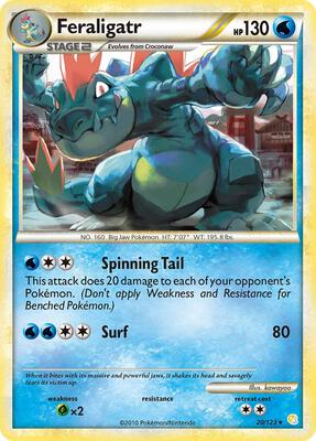 Feraligatr card from HeartGold SoulSilver