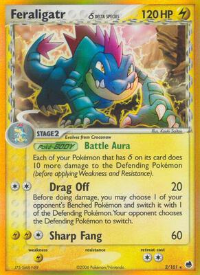 Feraligatr (Delta Species) card from EX Dragon Frontiers