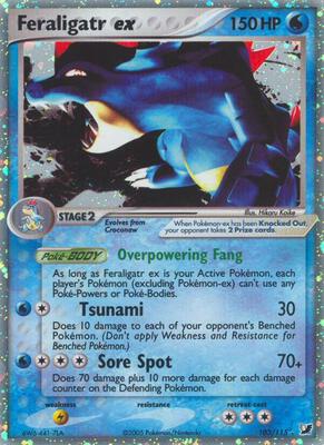 Feraligatr ex card from EX Unseen Forces