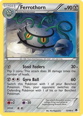 Ferrothorn (72) card from Emerging Powers
