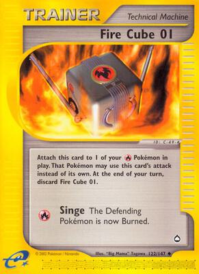 Fire Cube 01 card from Aquapolis