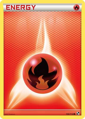 Fire Energy card from Black and White