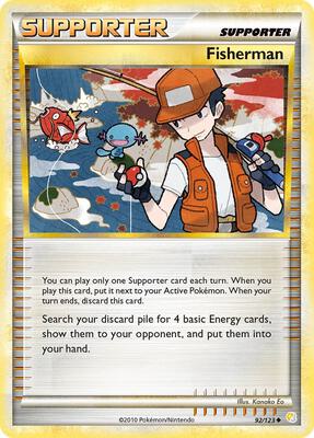 Fisherman card from HeartGold SoulSilver