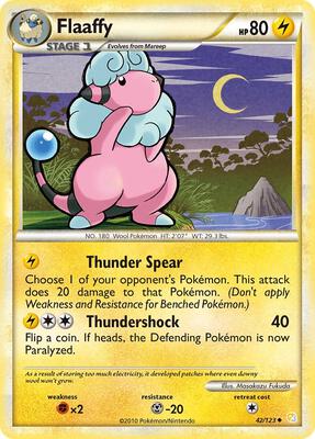 Flaaffy card from HeartGold SoulSilver