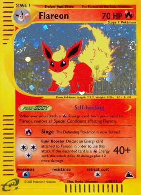 Flareon (H7) card from Skyridge