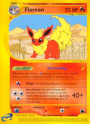Flareon (8) card from Skyridge