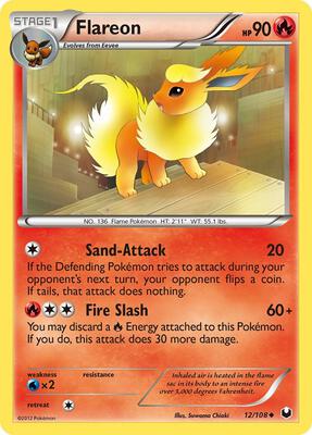 Flareon card from Dark Explorers