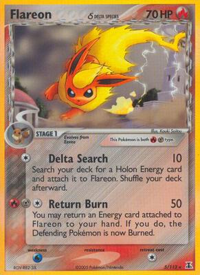 Flareon (Delta Species) card from EX Delta Species