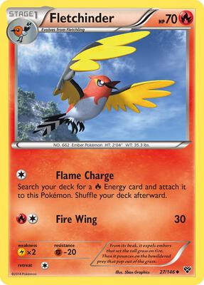 Fletchinder card from XY Base Set