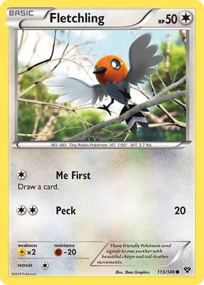 Fletchling card from XY Base Set