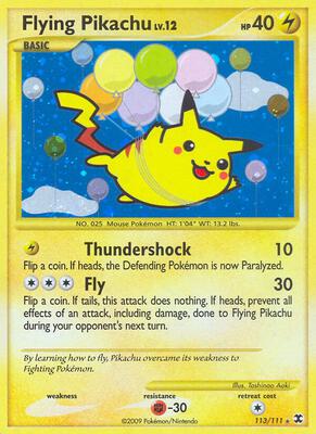 Flying Pikachu card from Rising Rivals
