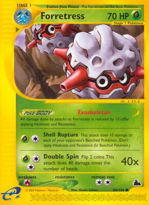 Forretress (56) card from Skyridge