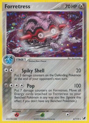 Forretress card from EX Unseen Forces