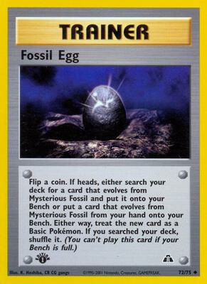 Fossil Egg card from Neo Discovery