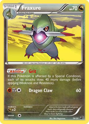 Fraxure (14) card from Dragon Vault