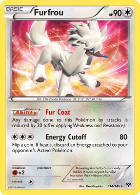 Furfrou card from XY Base Set
