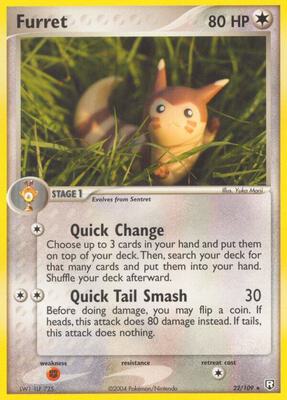 Furret card from EX Team Rocket Returns
