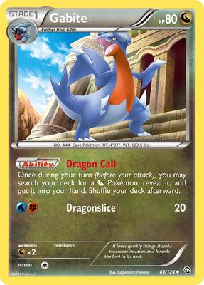 Gabite (89) card from Dragons Exalted