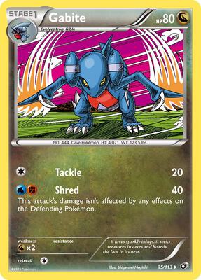 Gabite card from Legendary Treasures