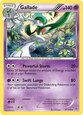 Gallade card from Plasma Storm