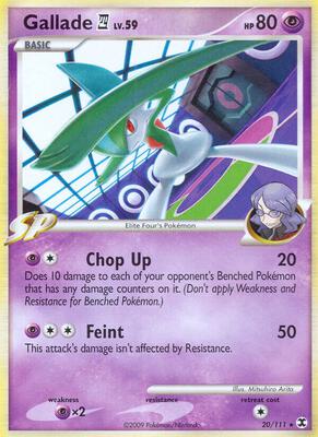 Gallade E4 card from Rising Rivals