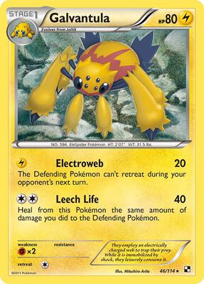Galvantula card from Black and White