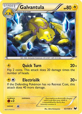 Galvantula card from Dark Explorers