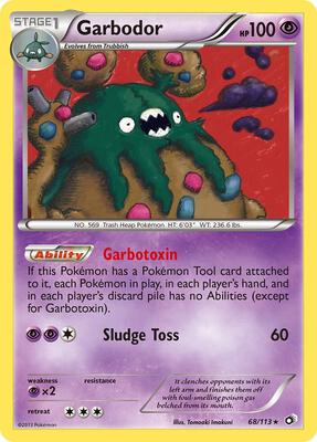 Garbodor card from Legendary Treasures