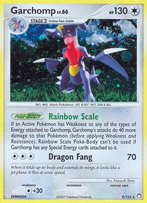 Garchomp card from Mysterious Treasures