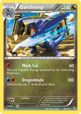 Garchomp (90) card from Dragons Exalted