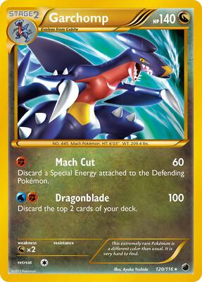 Garchomp (120 Secret Rare) card from Plasma Freeze