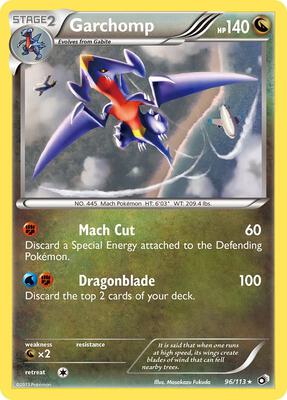 Garchomp card from Legendary Treasures