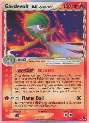 Gardevoir ex (Delta Species) card from EX Dragon Frontiers