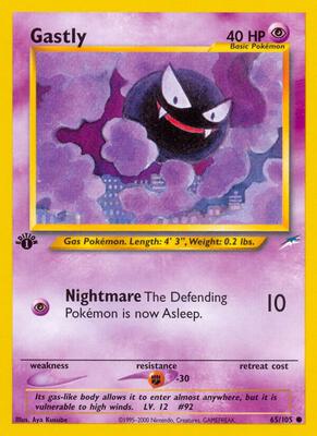 Gastly card from Neo Destiny