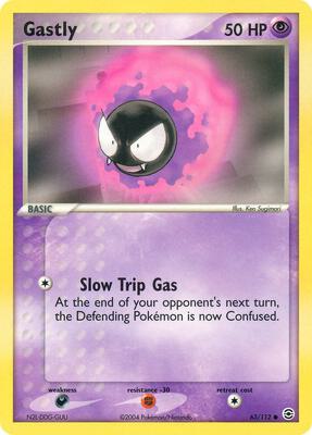 Gastly card from EX FireRed & LeafGreen