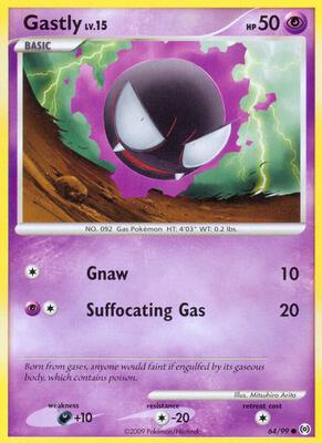 Gastly (64) card from Arceus
