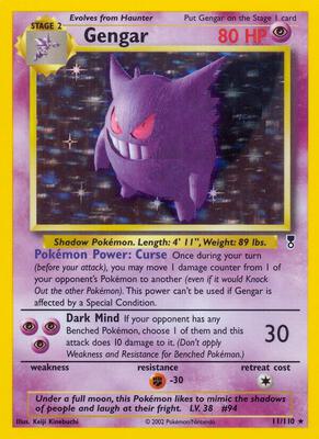 Gengar card from Legendary Collection