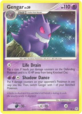 Gengar card from Diamond and Pearl