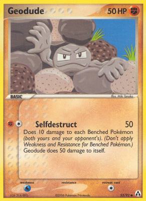 Geodude card from EX Legend Maker